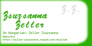 zsuzsanna zeller business card